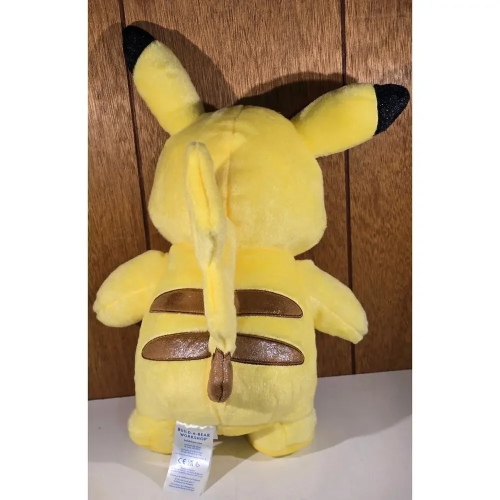 Build-A-Bear Pokemon Pikachu Plush Winking 25th Celebration Yellow BAB